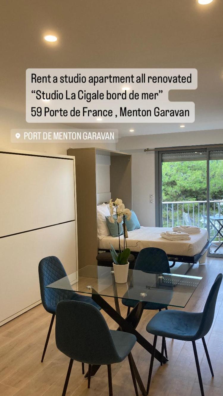 Studio Villa La Cigale Avec Grande Terrasse Menton Exterior photo